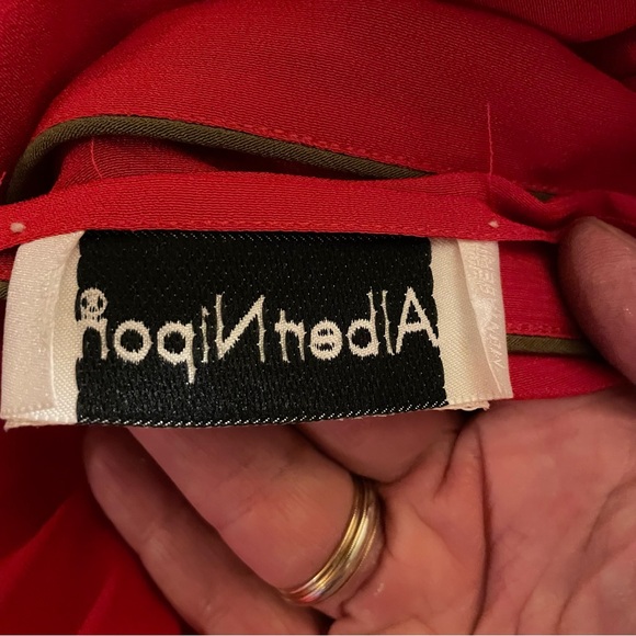 VINTAGE 80’s I. Magnin Designer RED Dress with Self-Tie- CLASSIC FASHION! - Picture 14 of 14